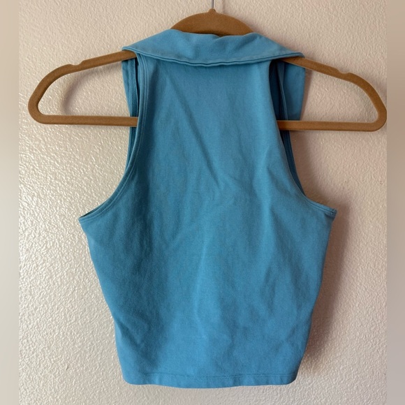 Abercrombie & Fitch Blue Sleeveless Polo Tank - Picture 3 of 4